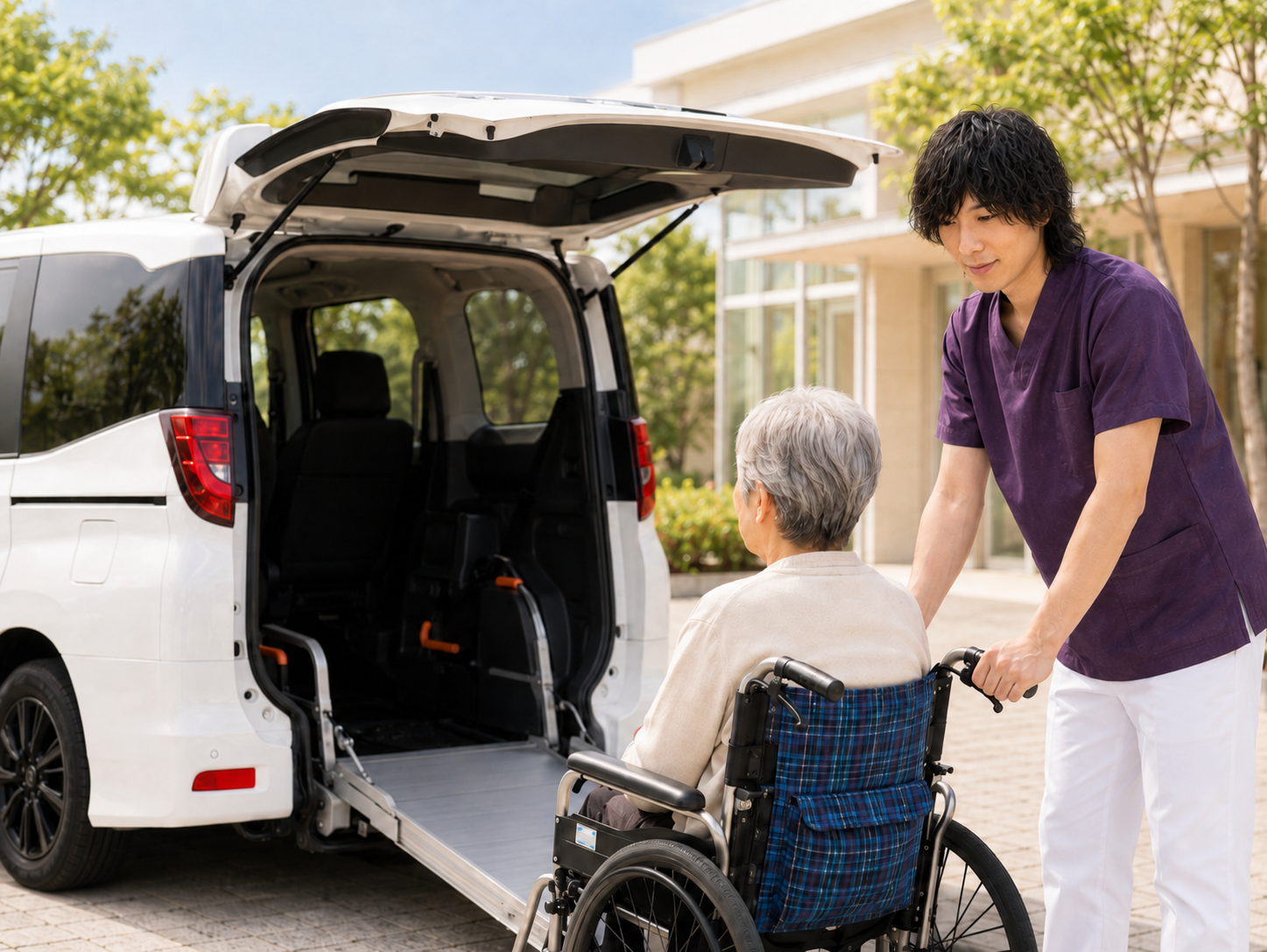 車いすでの乗車を支援する安心送迎サポート