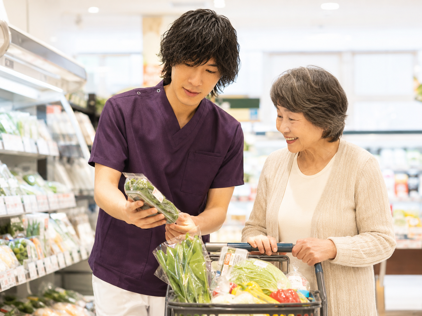 生活サポートの買い物付き添い